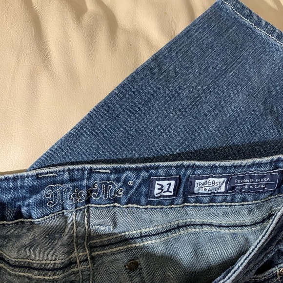 SOLD Miss Me Jp4369st-2 Straight Jeans fleur-de-l - Picture 5 of 6